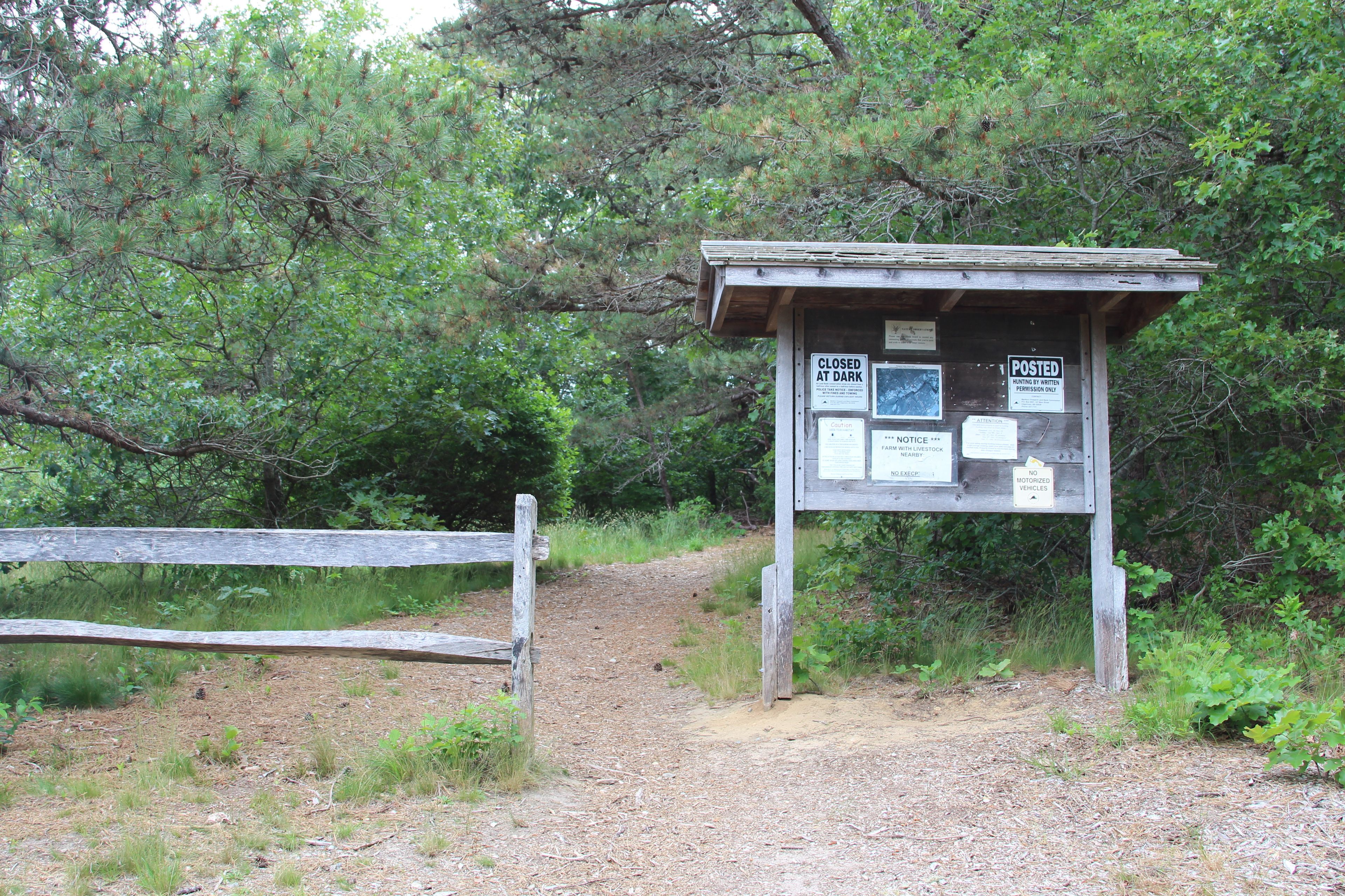 kiosk at trailhead