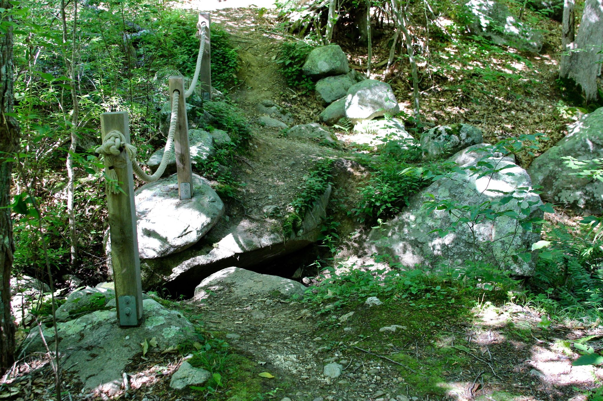 rope rail to help you across the Falls