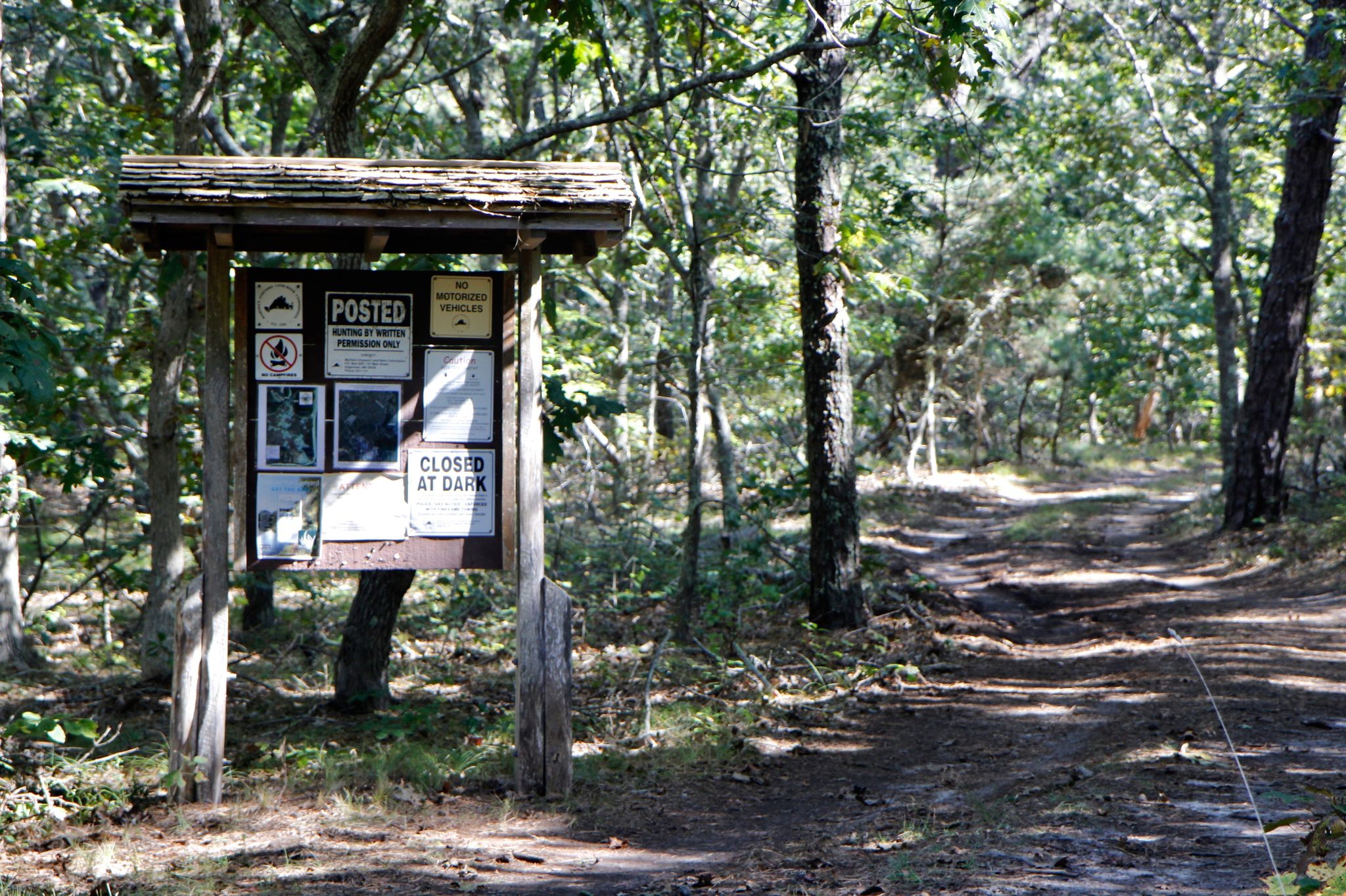 kiosk at trailhead