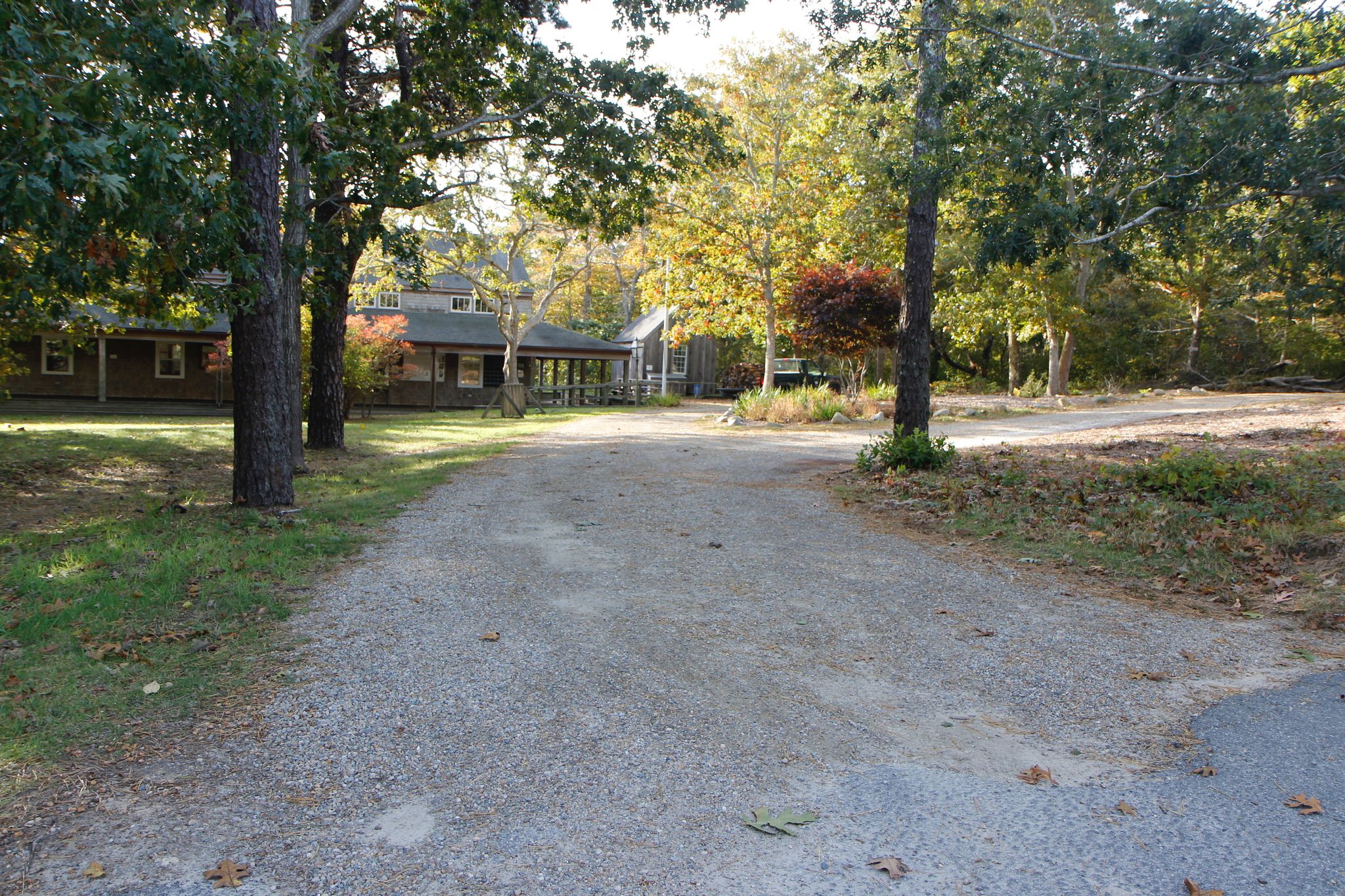 road to parking and Chappy Community Center