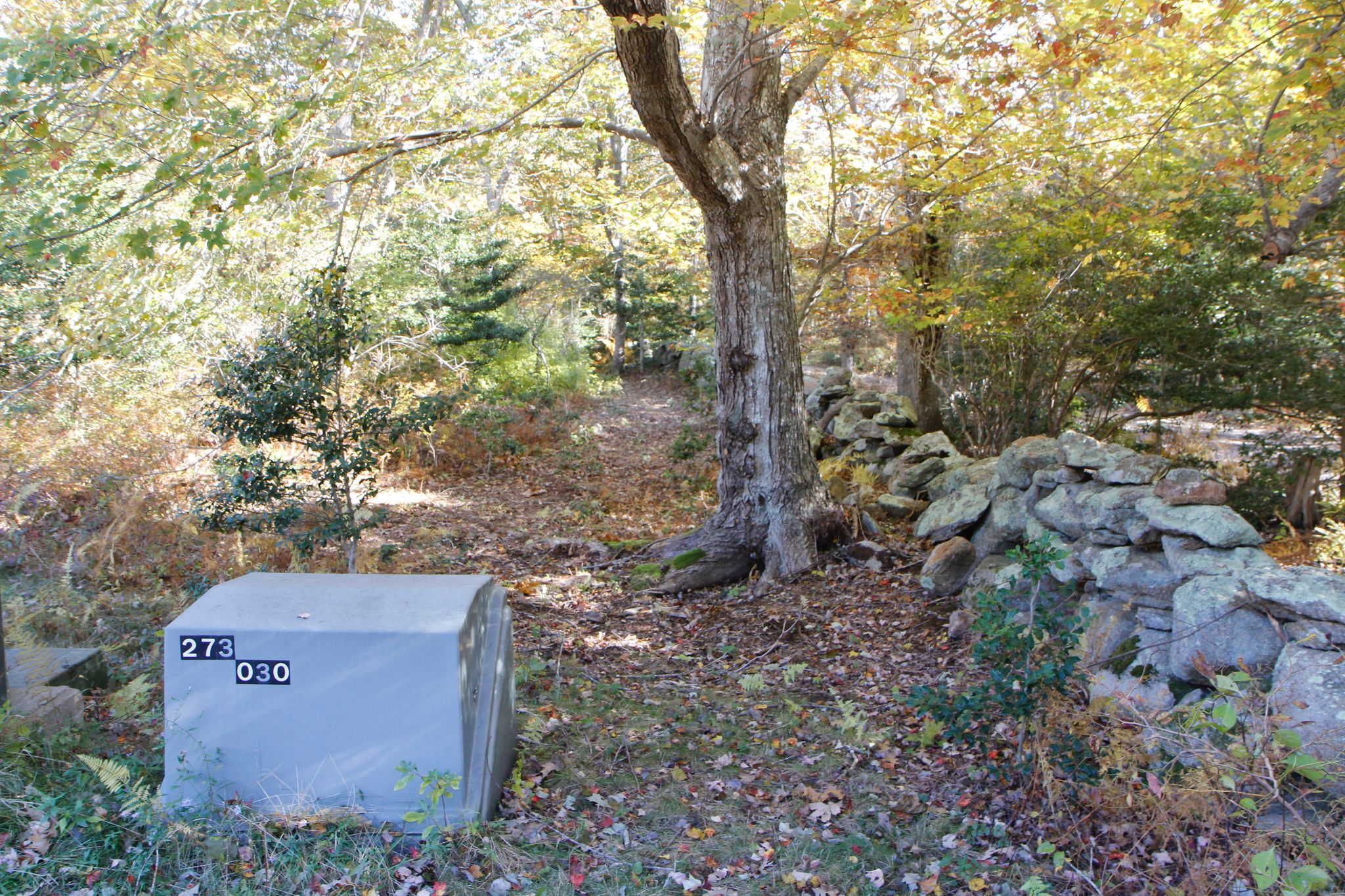 trail continues past subdivision entrance