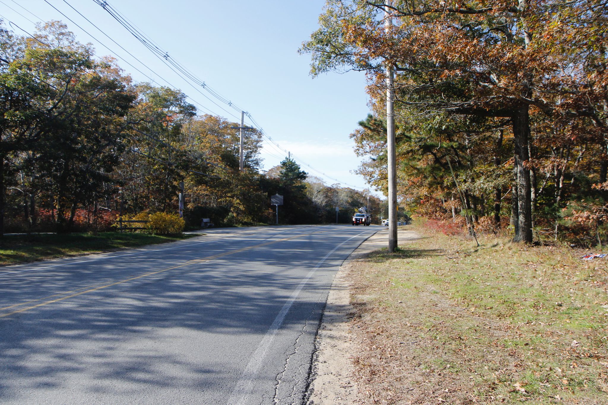 paved, busy road