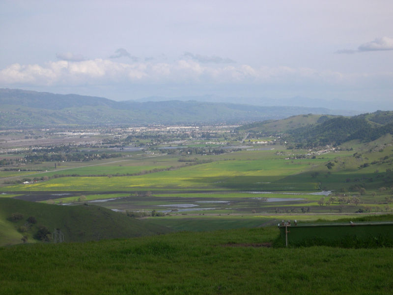 Coyote Valley landscape and view in San Jose, CA