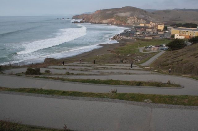 Switchback trails in Pacifica