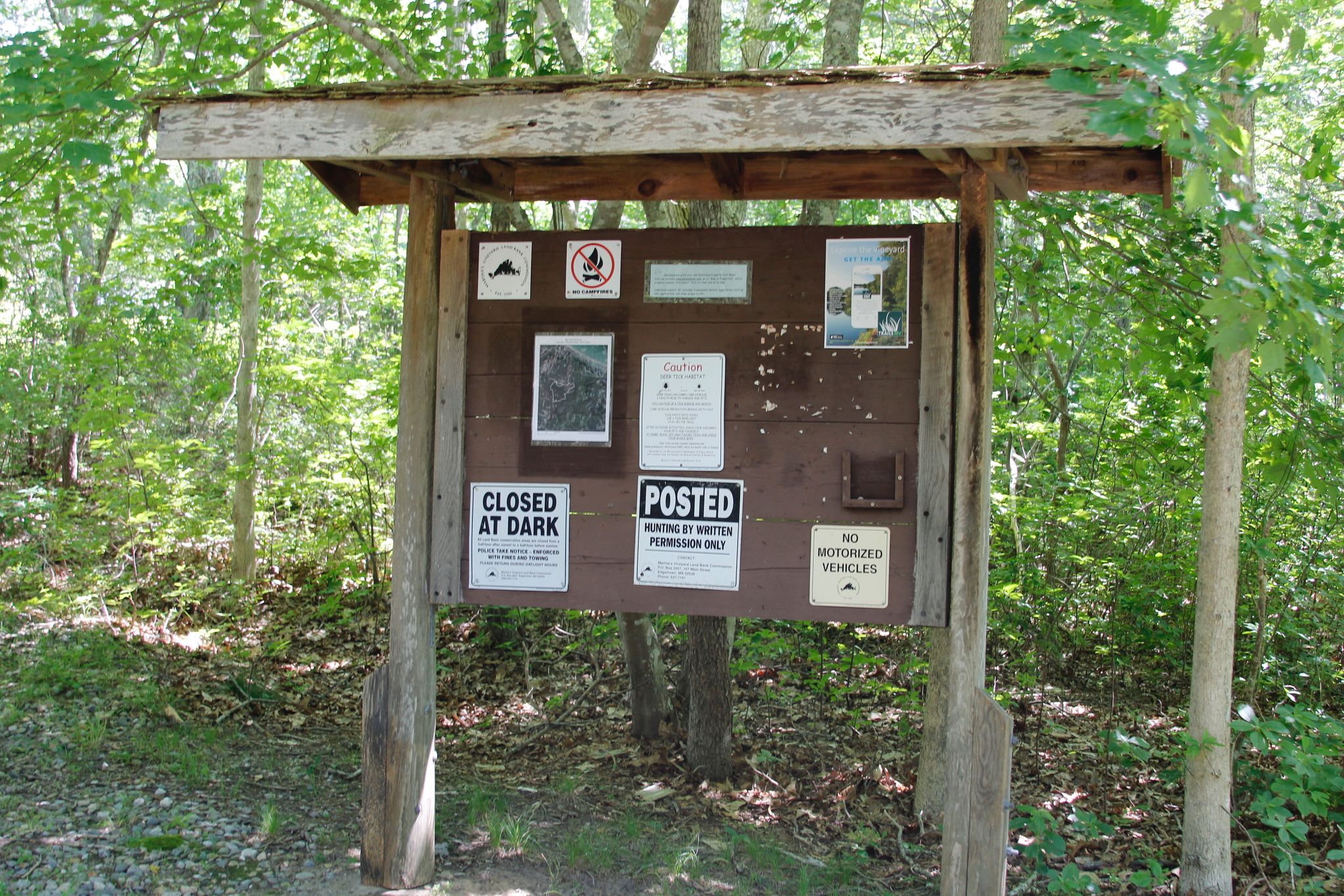 kiosk at trailhead