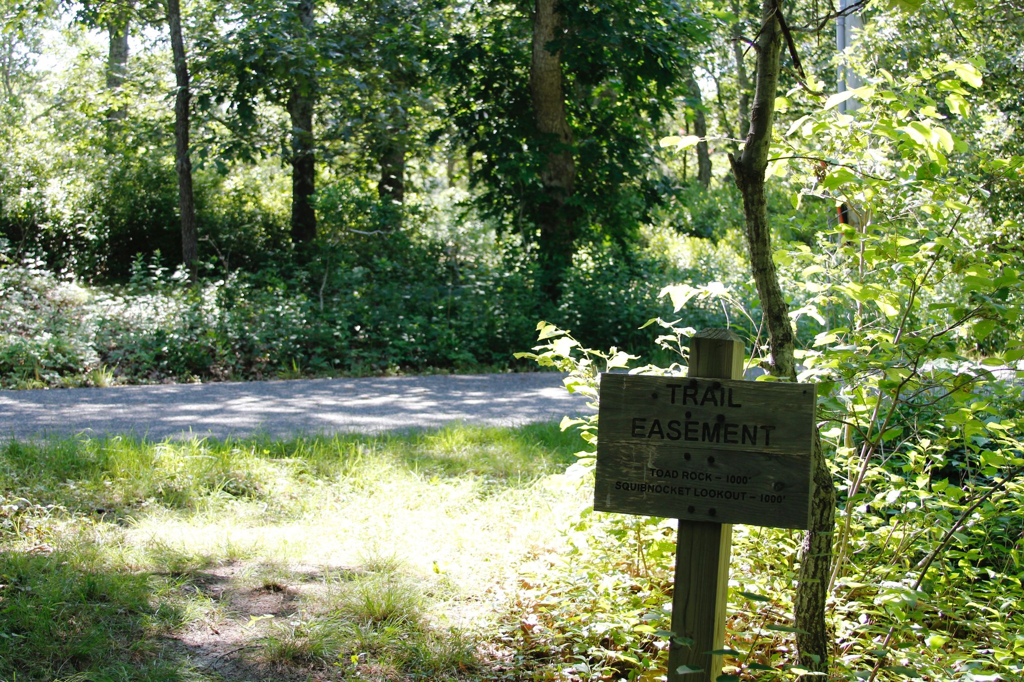 sign at parking area