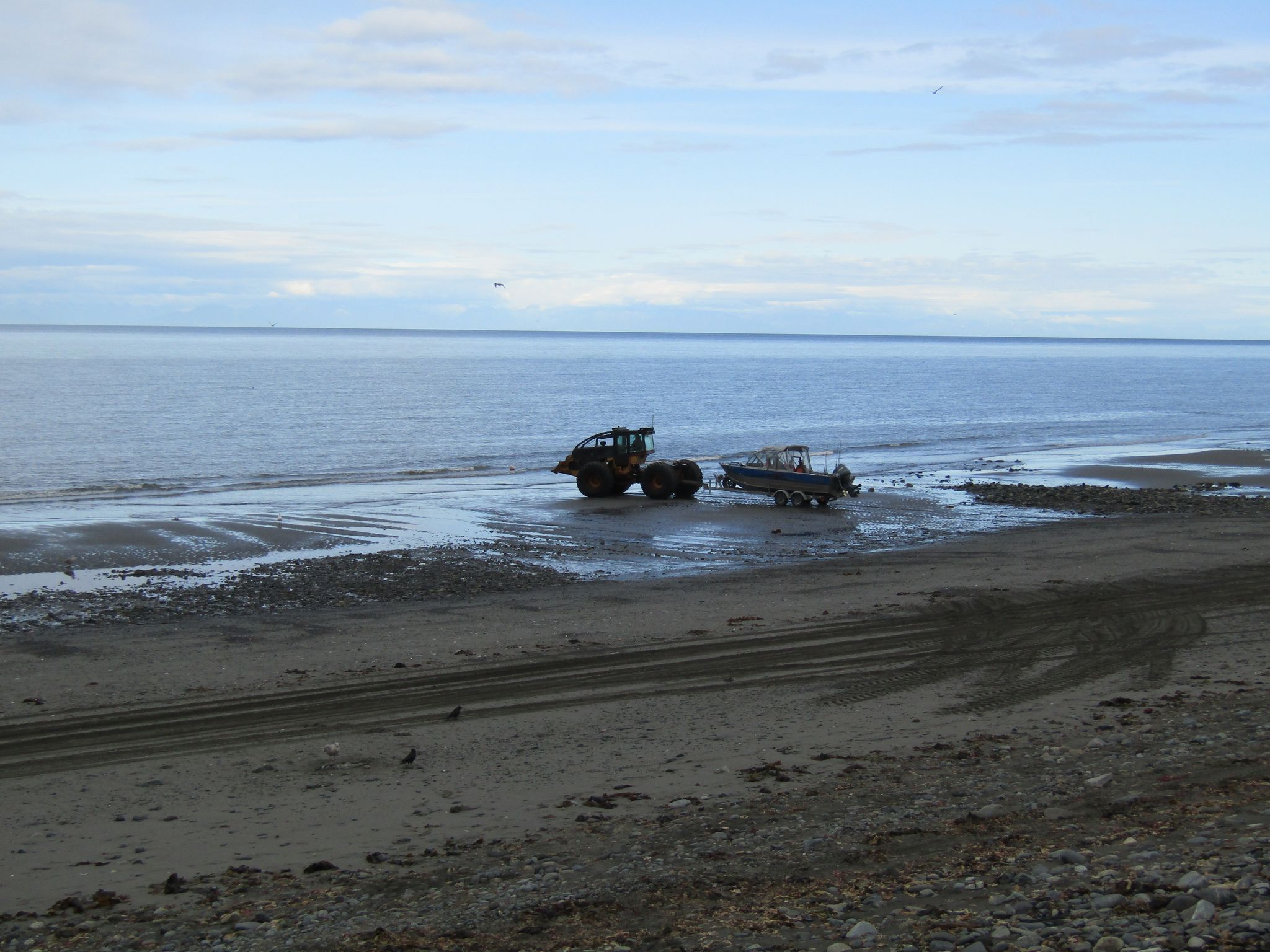 Tractor Boat Operations at Anchor Point, along Cook Inlet