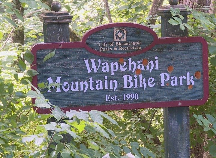 Wapehani Mountain Bike Park sign.