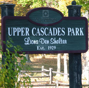 Upper Cascades Park sign.