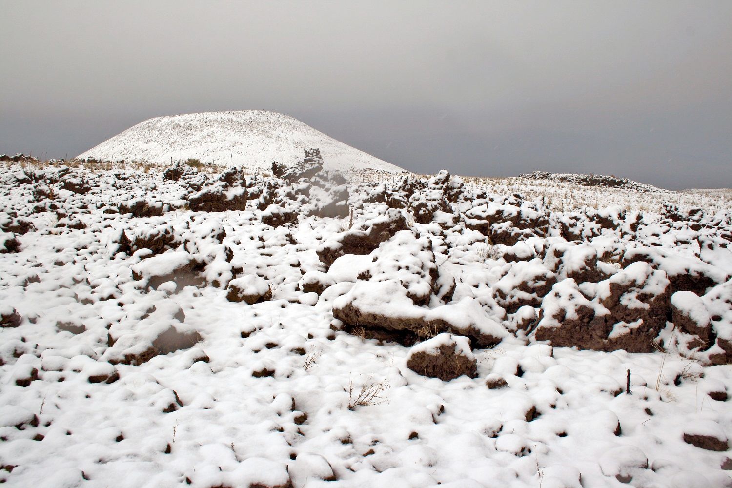 Snow occasionally falls in the area.