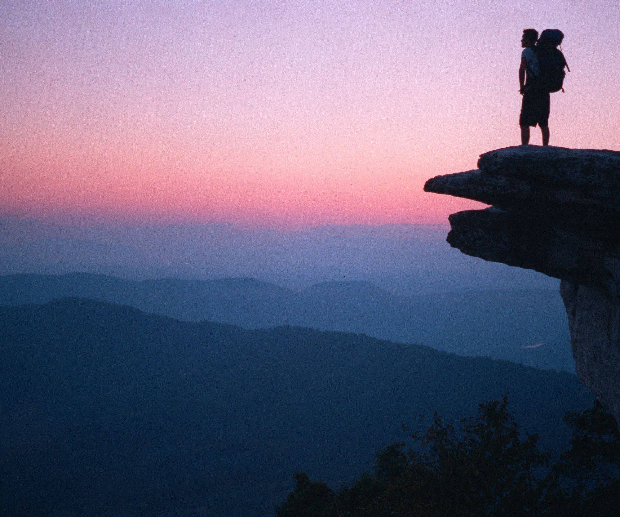 McAfee Knob is one of the most popular locations along the A.T. to take photographs.