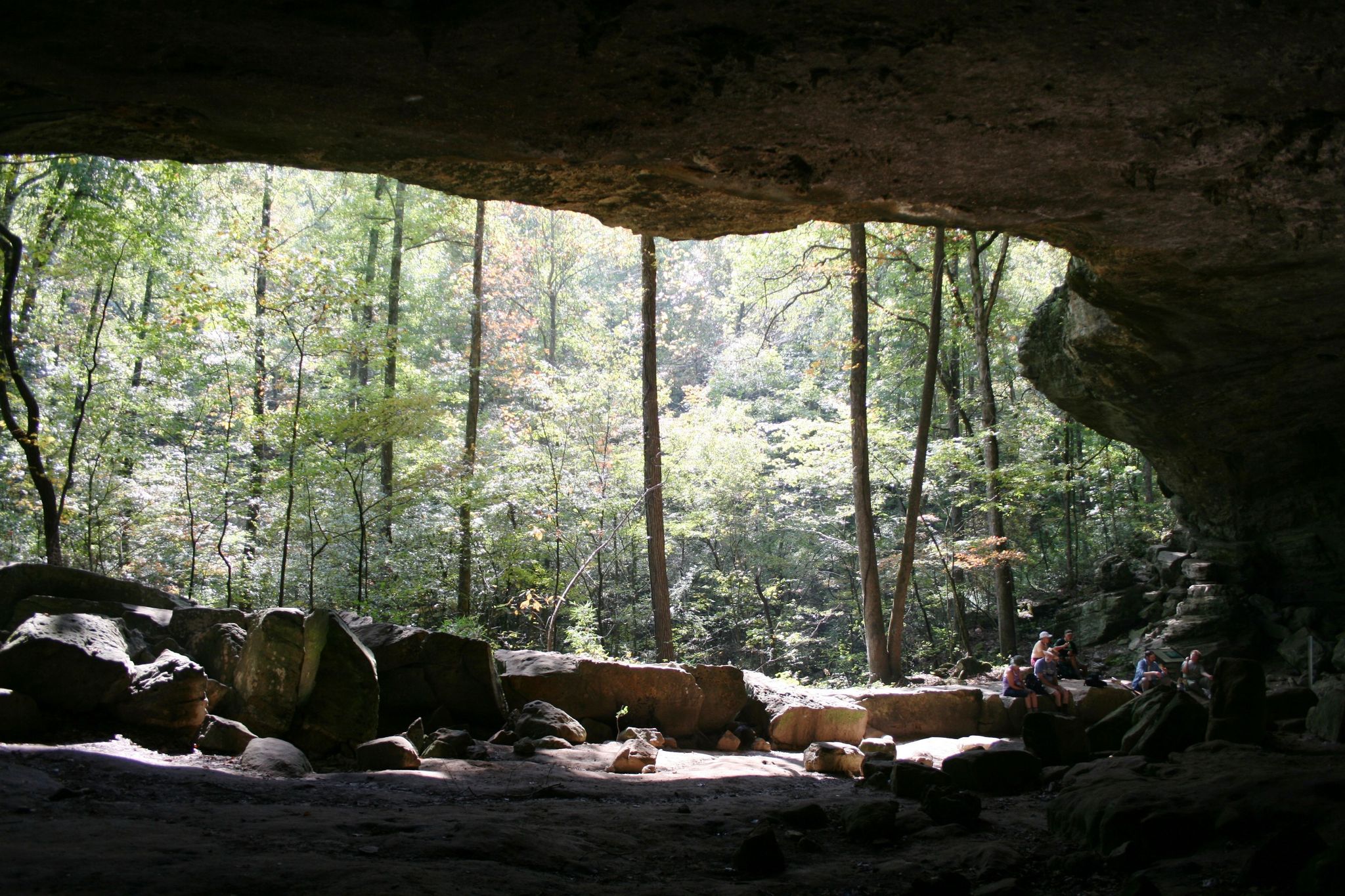 Every year thousands of people hike to the Indian Rockhouse to admire this large bluff shelter.