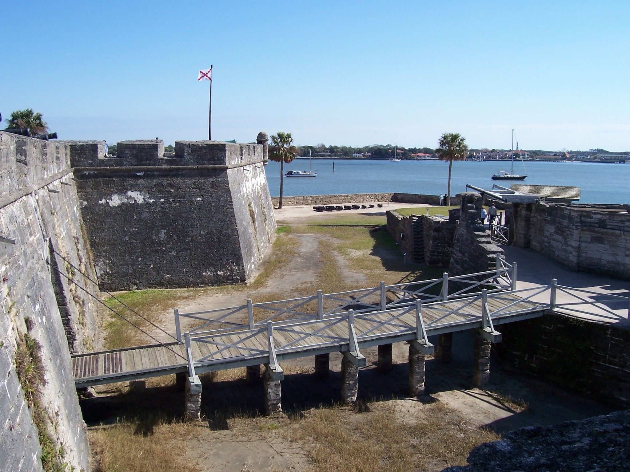 Crossing a dry moat, this drawbridge was the only way into the Castillo.