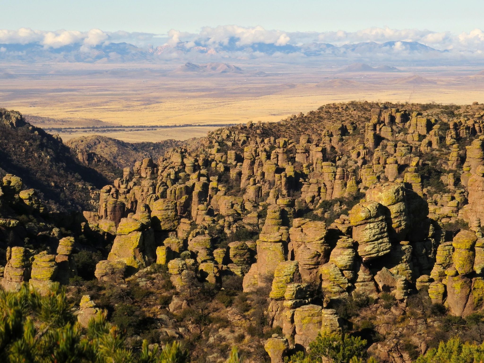 Massai Point offers excellent views of the standing rocks at Chiricahua