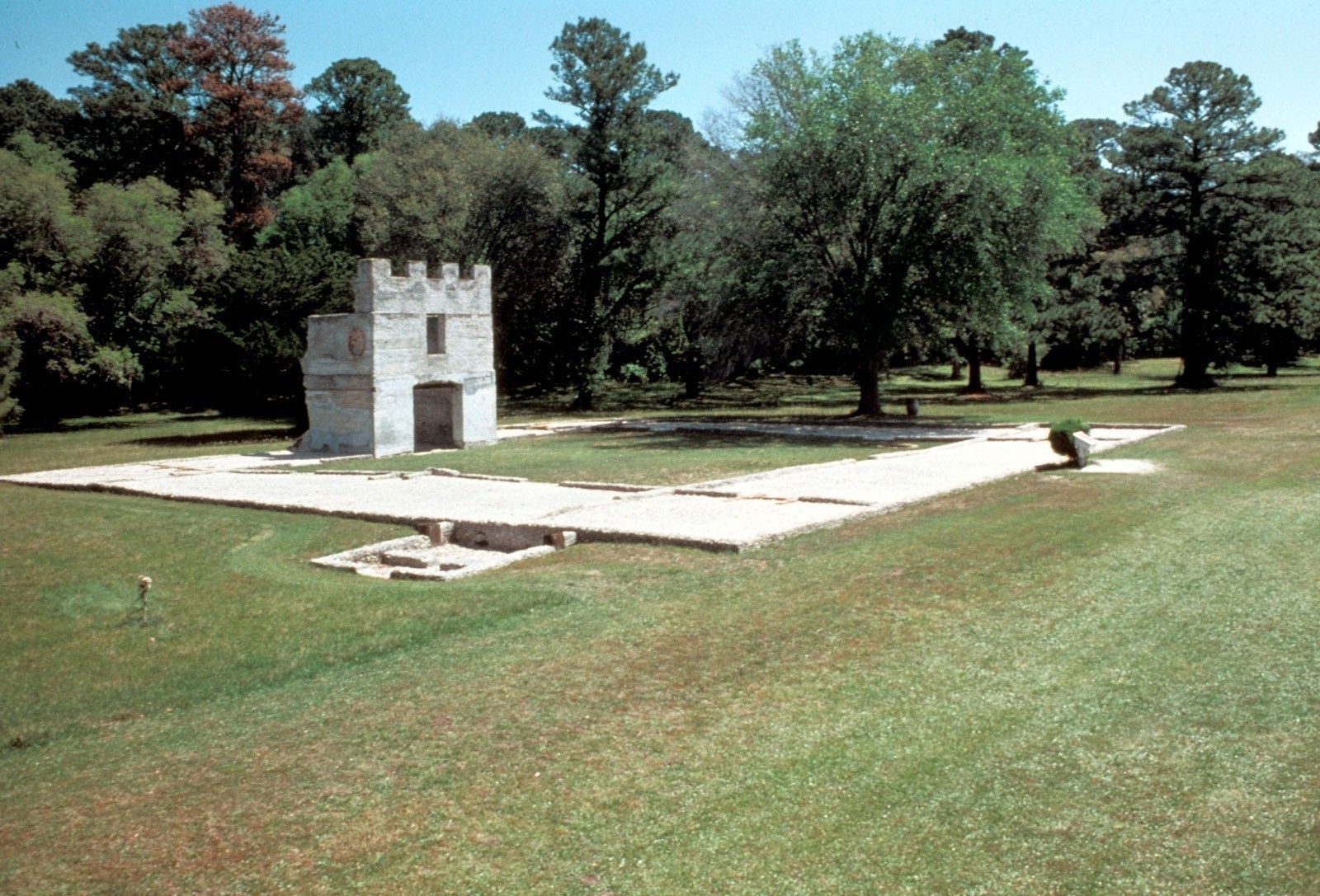 The Barracks ruin is one of the few above ground structures at Fort Frederica