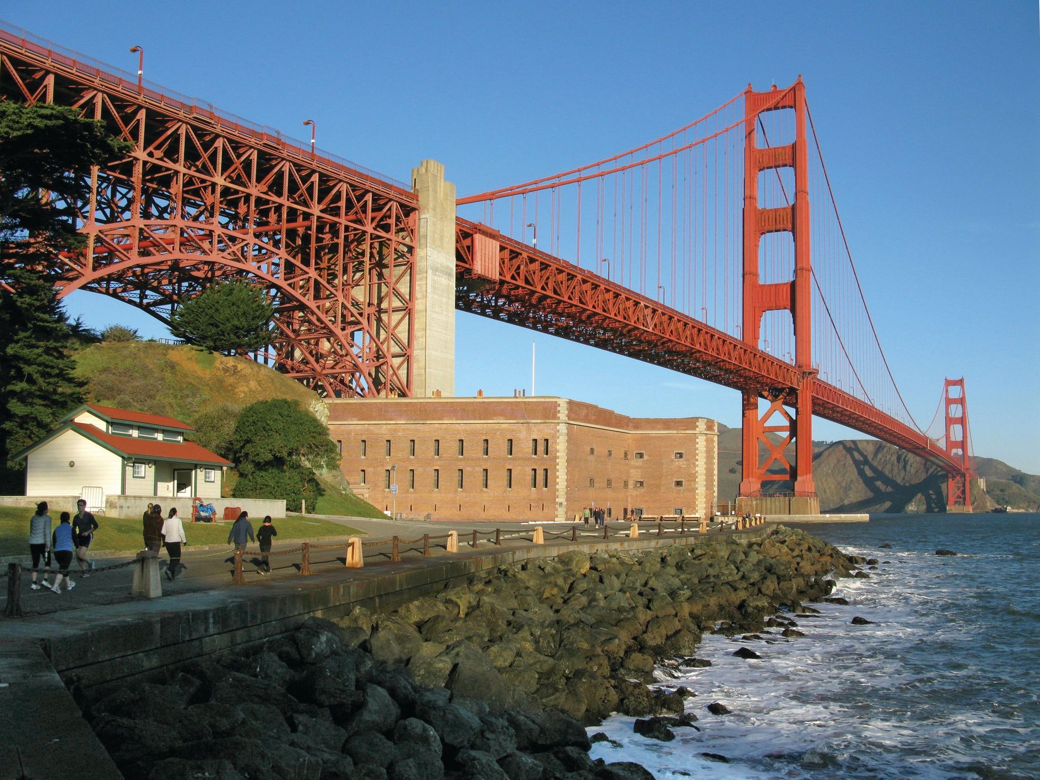 Fort Point offers stunning views from under the south end of the Golden Gate Bridge.