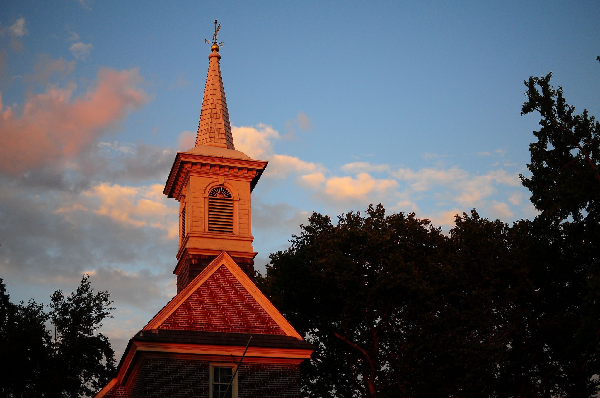 The church building at Gloria Dei 'Old Swedes' has been in use since 1700, making it the oldest church building in Pennsylvania and the second oldest in the United States.  The steeple was completed in 1703.