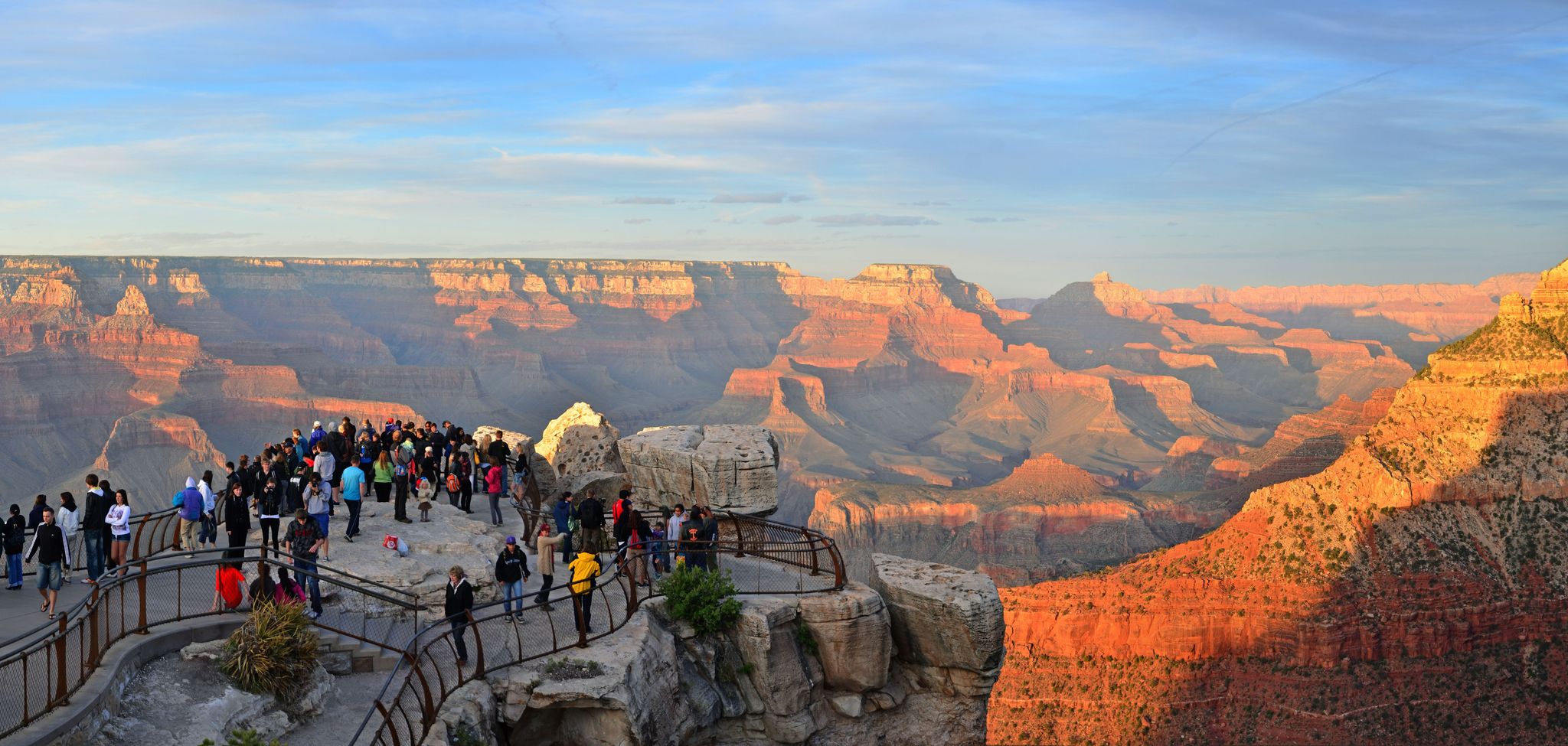 People come from all over the world to view Grand Canyon's sunset