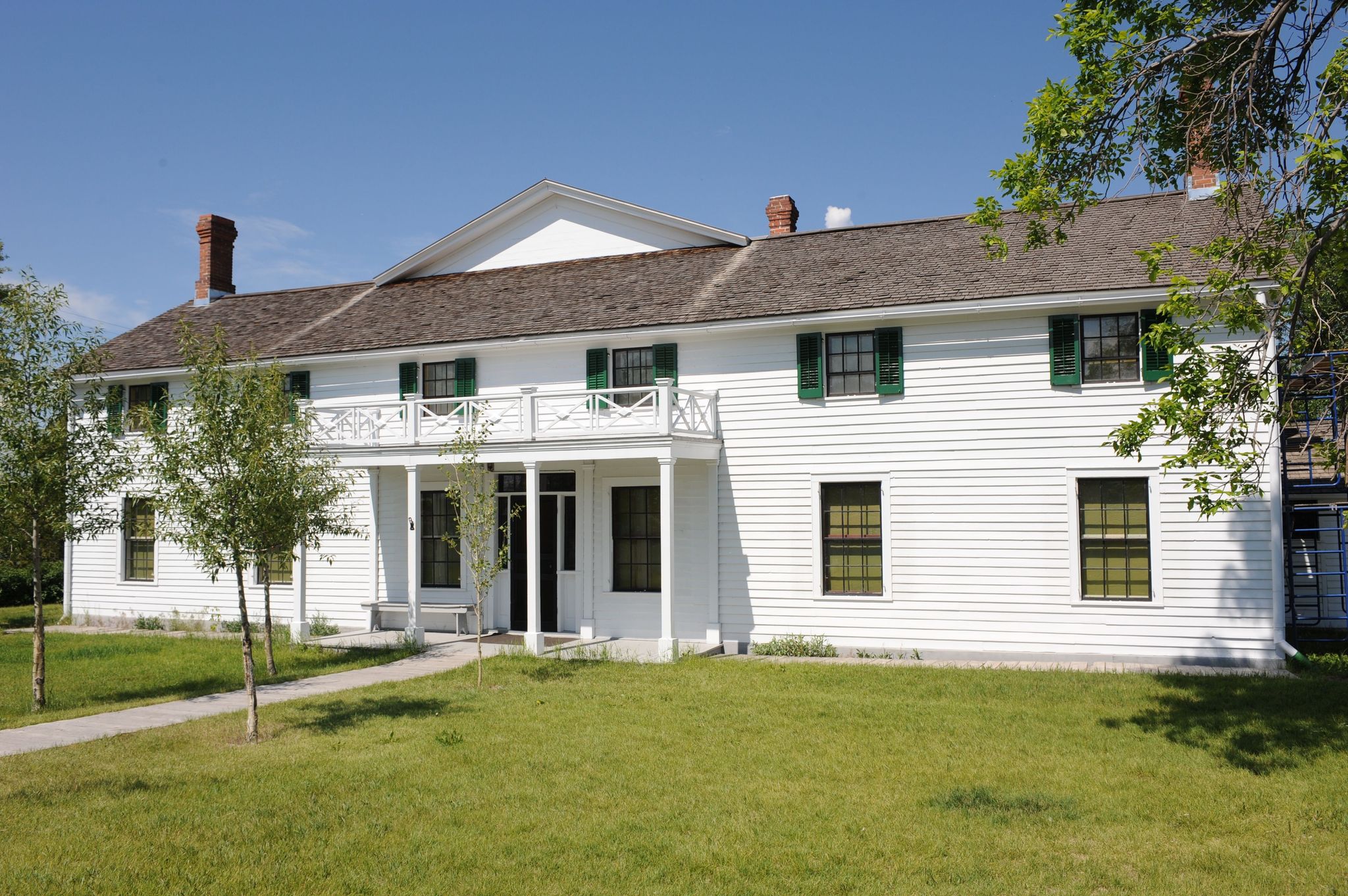 The front portion of the ranch house was originally built by Canadian fur trader Johnny Grant in 1862.