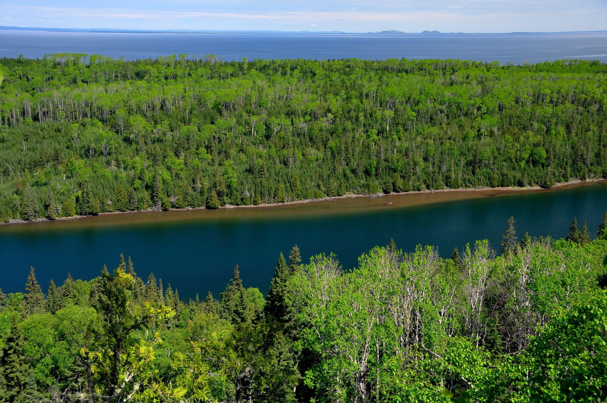Isle Royale, located in the northwestern corner of Lake Superior, offers views of the Canadian shoreline.