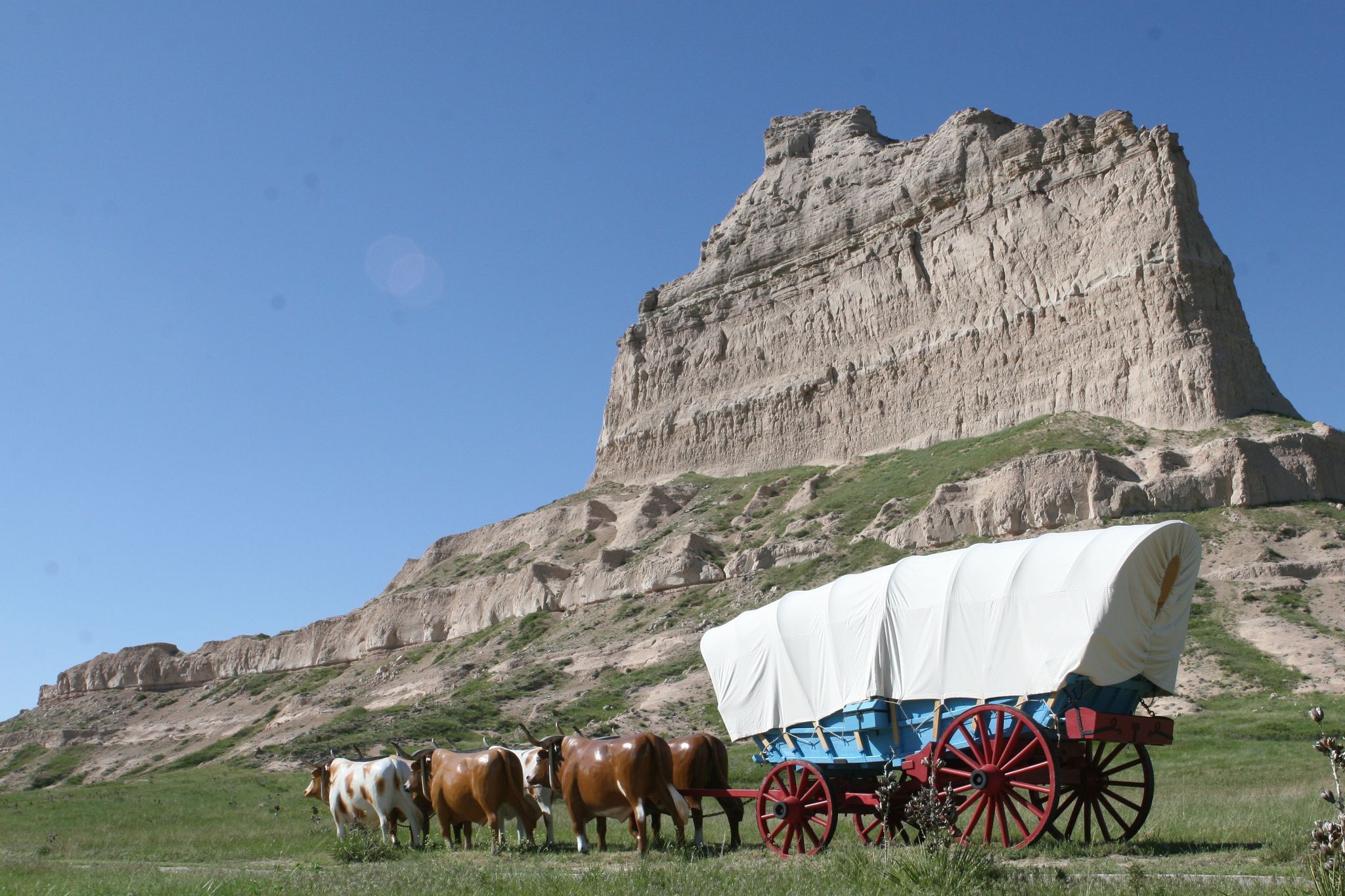 Thousands of covered wagons rolled by Eagle Rock in the mid nineteenth century.