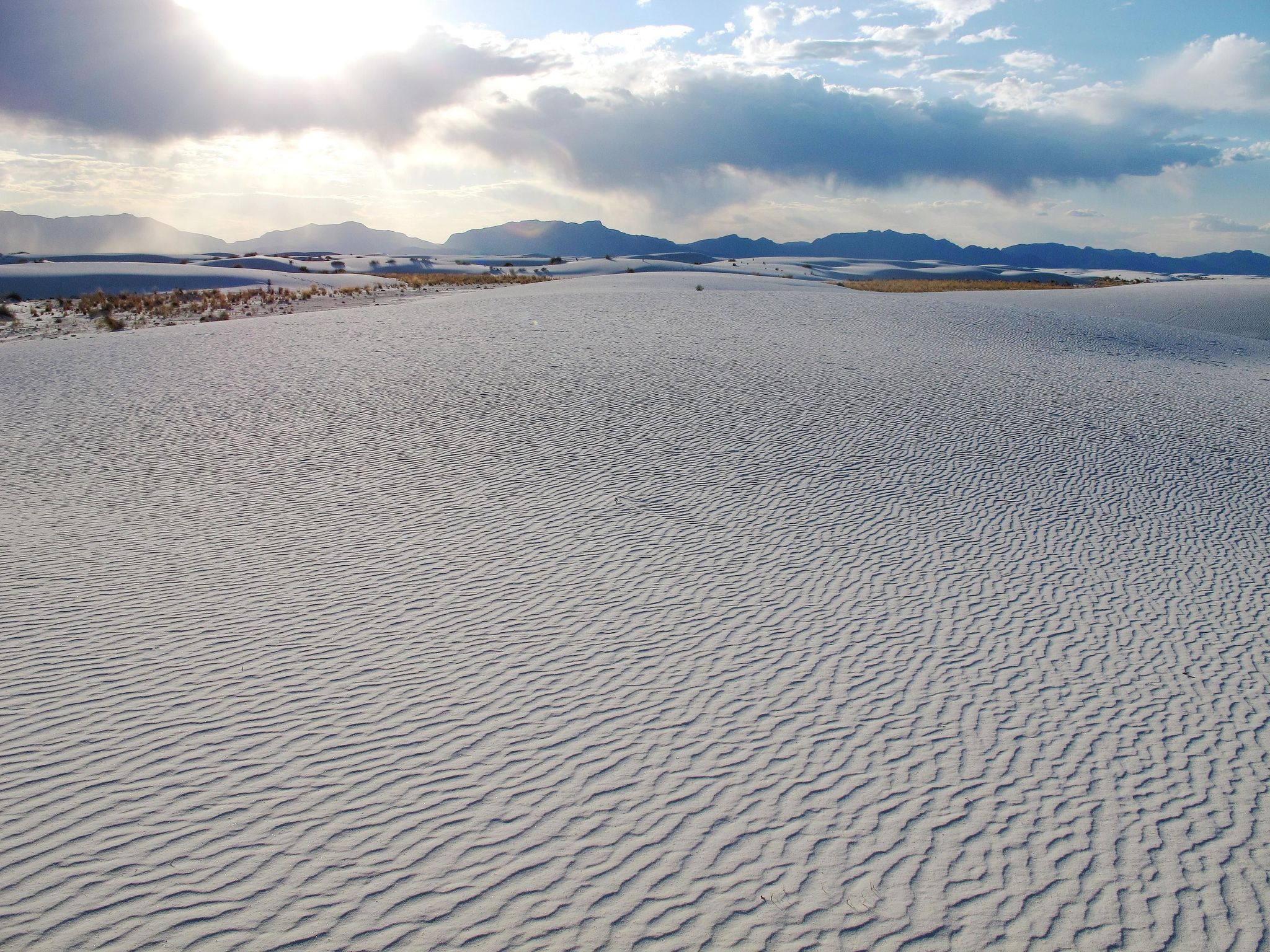 Sunsets are one of the most popular times to visit White Sands. Visitors can experience sunset every day of the year.