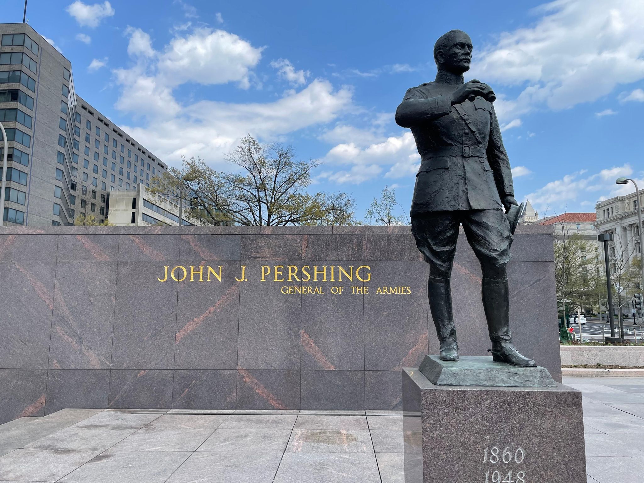 Image of the General Pershing Statue within the Memorial