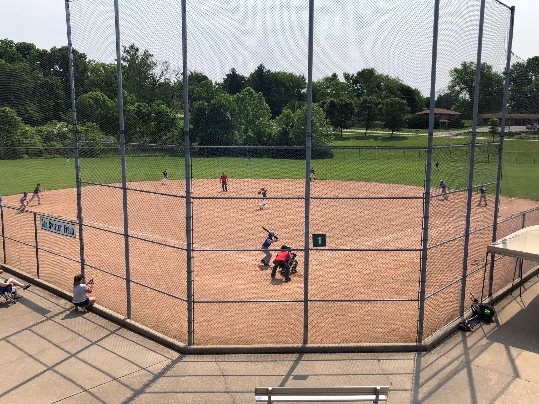 View from behind Field 1