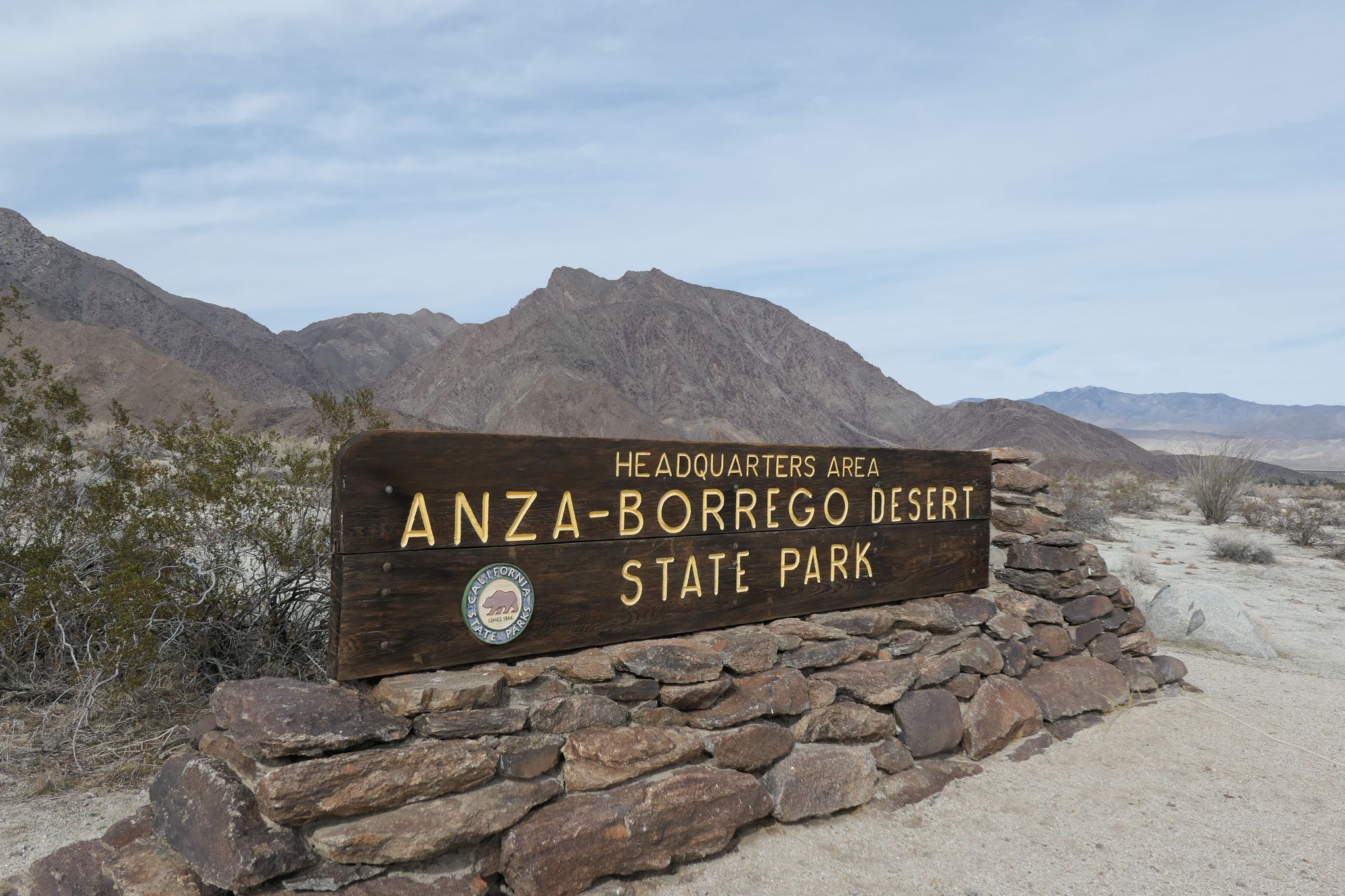 Anza-Borrego Desert State Park sign