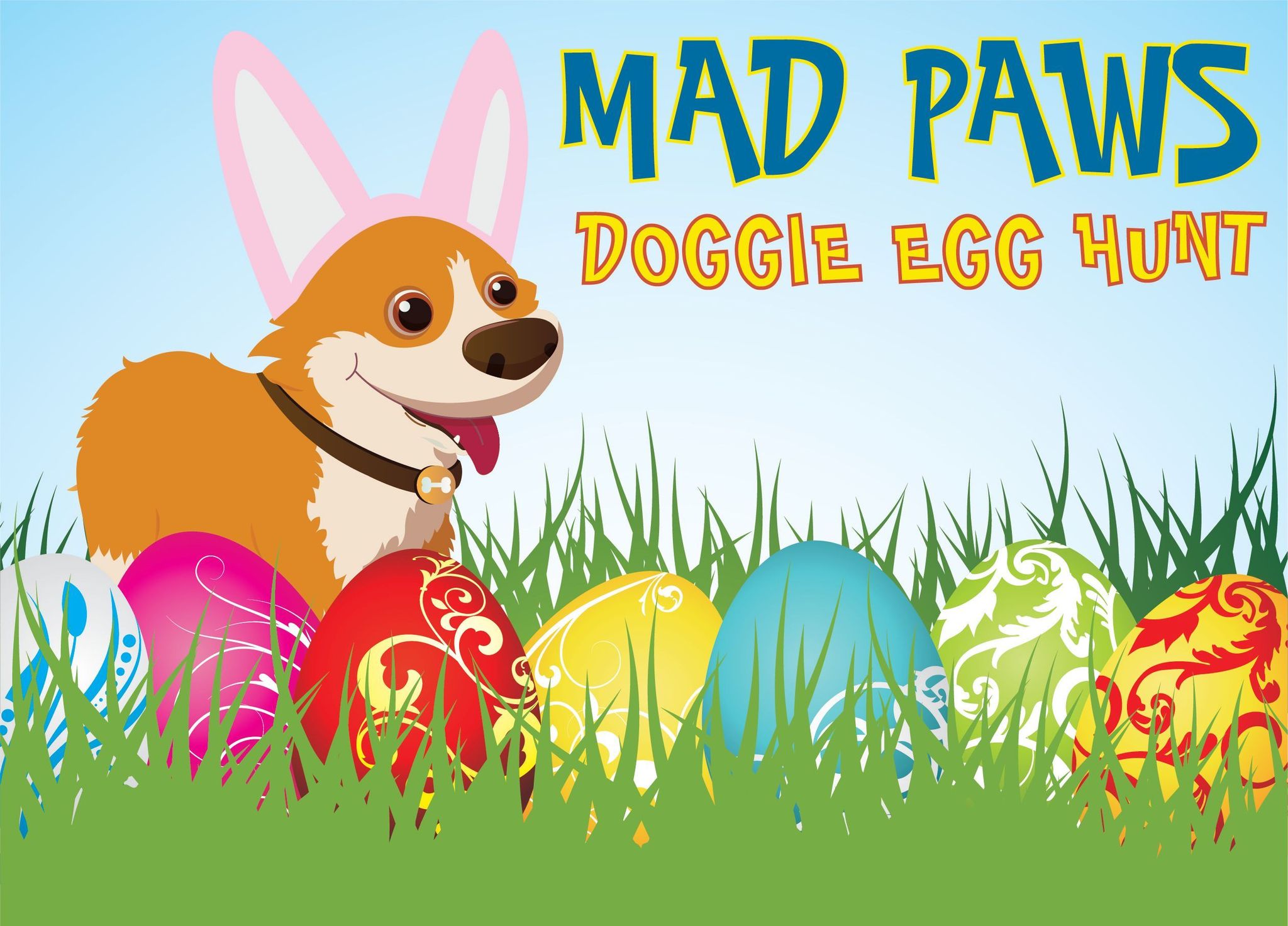 Mad Paws Doggie Egg Hunt Graphic