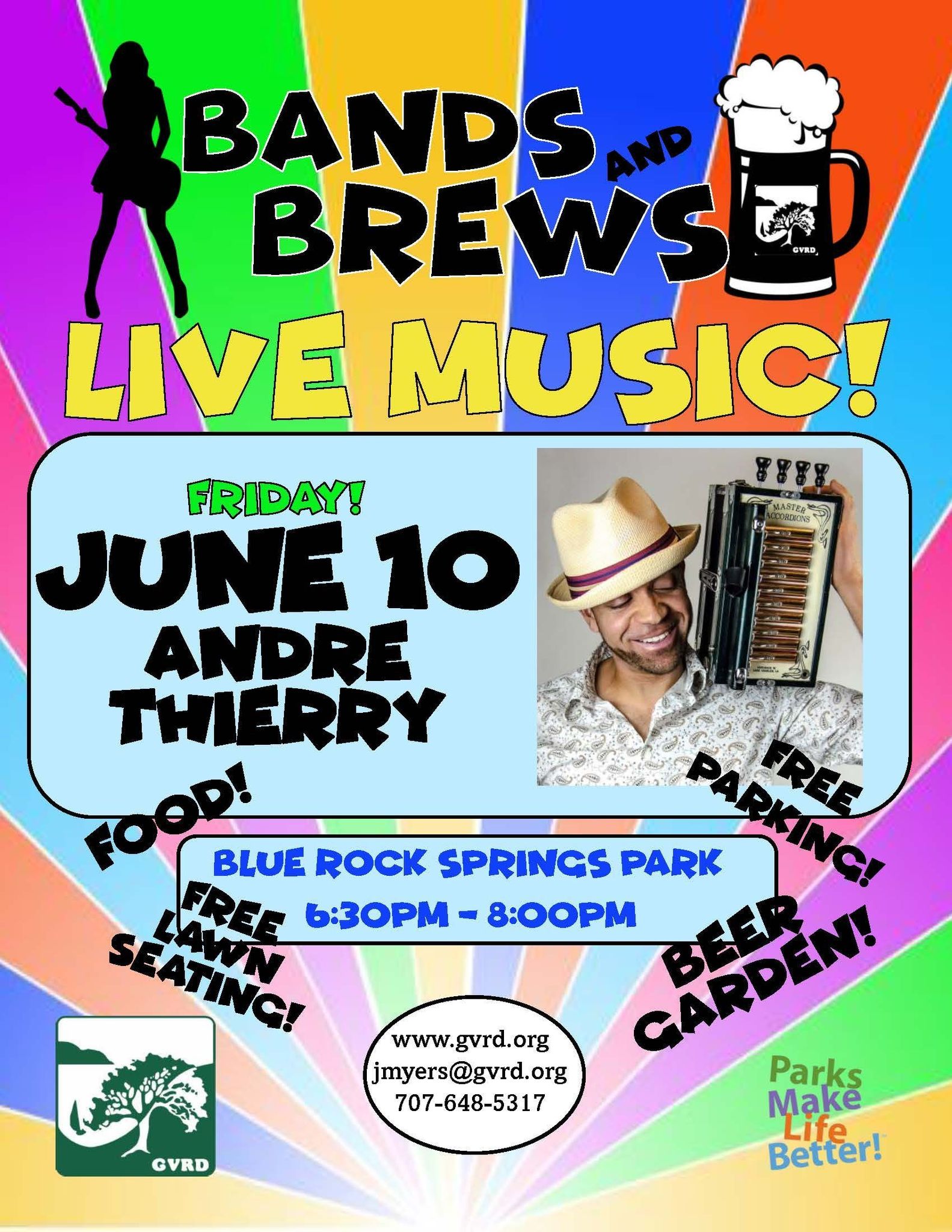 Flyer for Bands and Brews event June 10