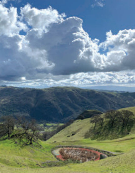 Sweeping view of mountains in Sunol Regional Wilderness