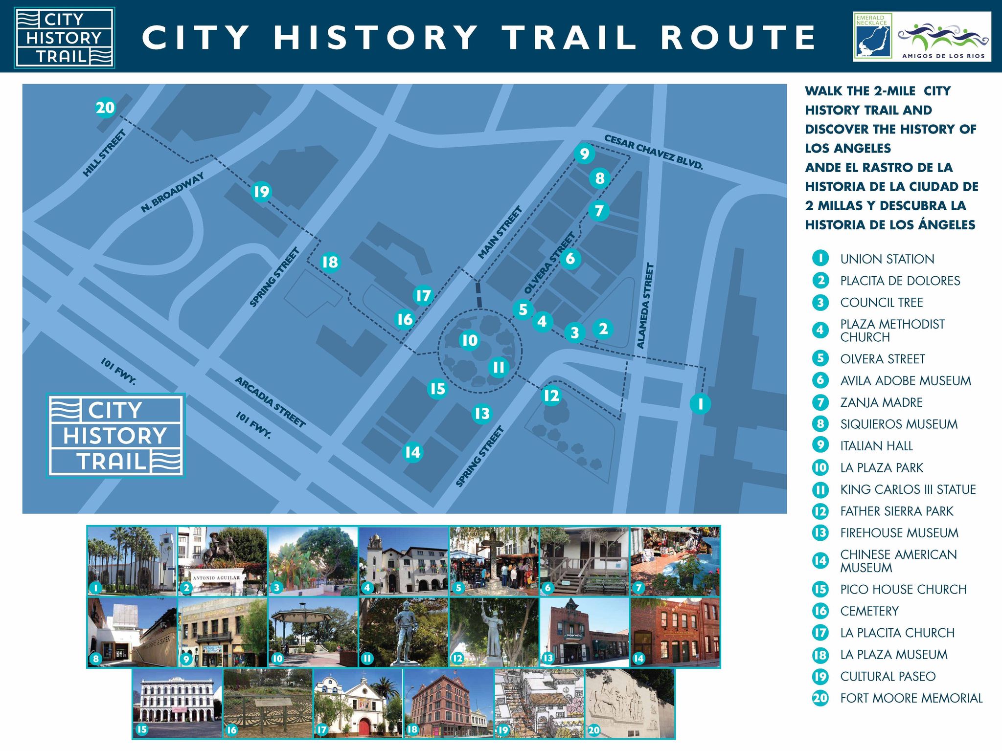 LA City History Trail Route