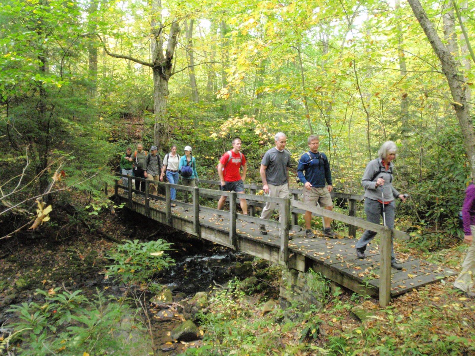 On the trail. Photo by Western Penn. Conservancy.