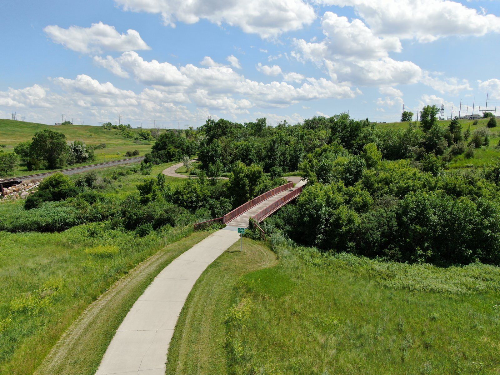 View of Hay Creek Path. Photo by Bismarck Parks and Rec.