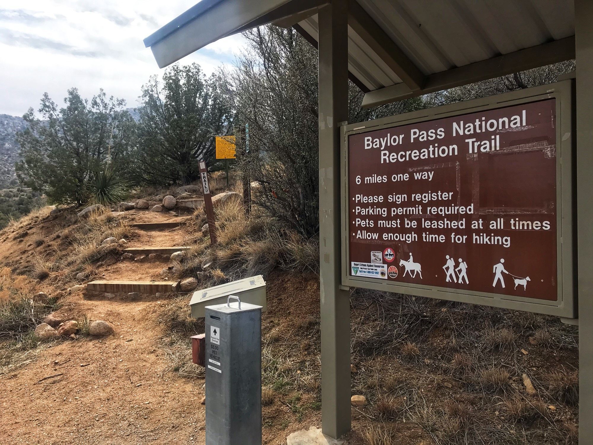 Trailhead from the east side, Aguirre Springs campground. Photo by Pam Riches.