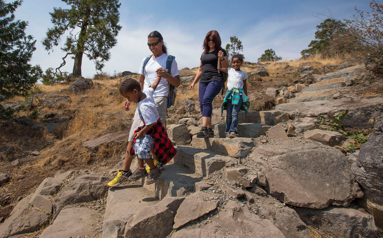 New stairs to the top of Spencer Butte make this section family friendly!. Photo by Chris Pietsch.