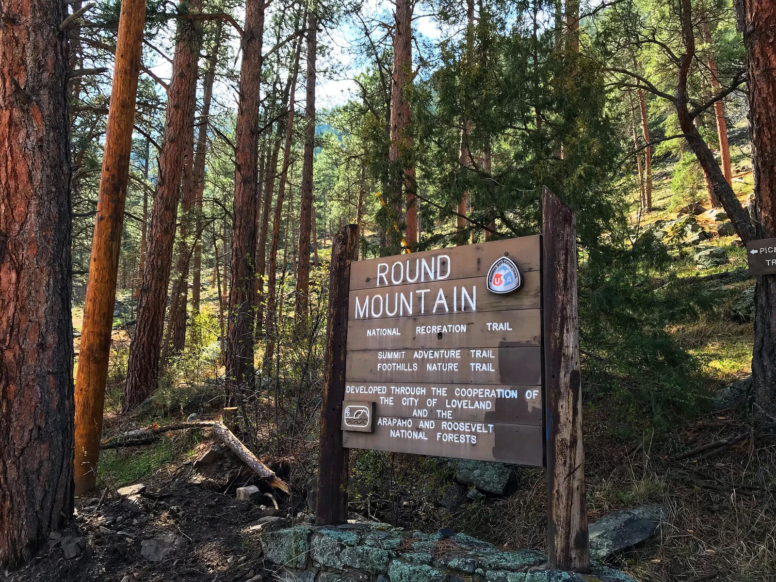 Sign at Hwy 34. Photo by Pam Riches.