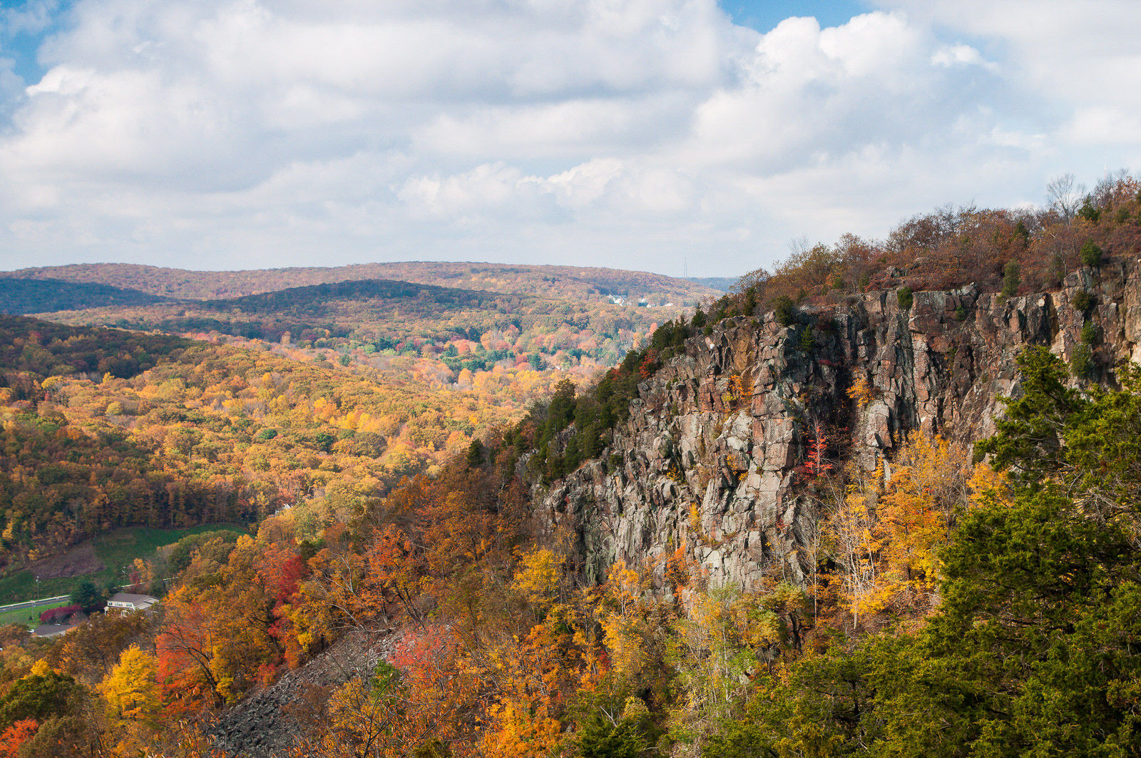 Sleeping Giant rises high above the woodlands of the surrounding valley. Photo by Justin Coleman.