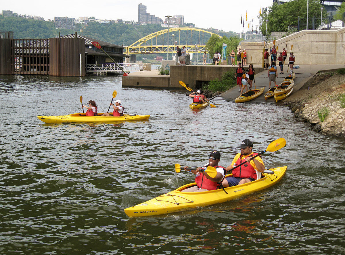 Launching the fleet. Photo by Mary Shaw.