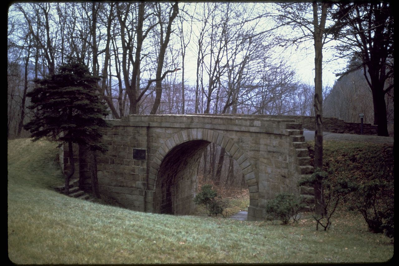 Tulpehocken Creek Historic District, stone bridge over mill creek. Photo by Shuvaev.