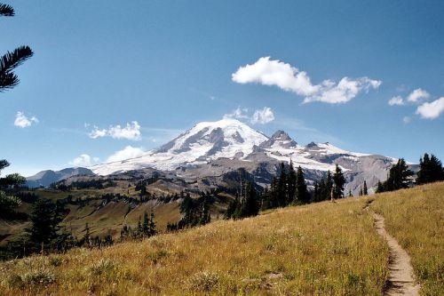 Mount Rainier from the Cowlitz Divide along the Wonderland Trail