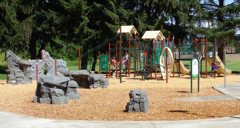 Play structures at Valley Mission Park