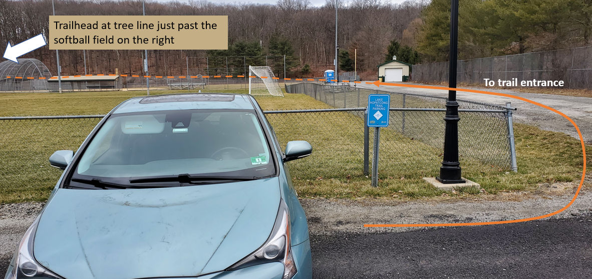 Veterans Field parking for Lake Hopatcong Trail access