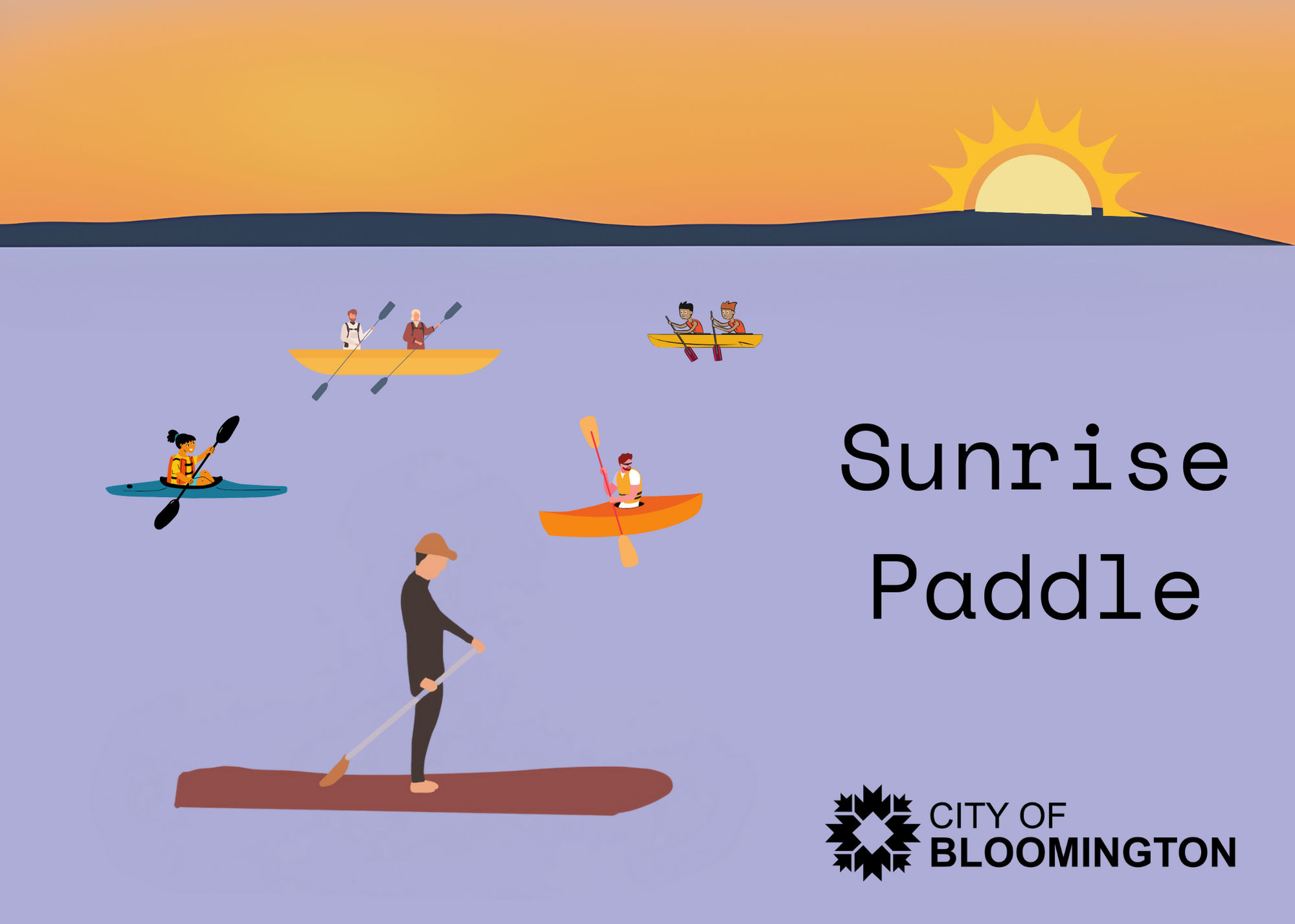 Sunrise Paddle Graphic