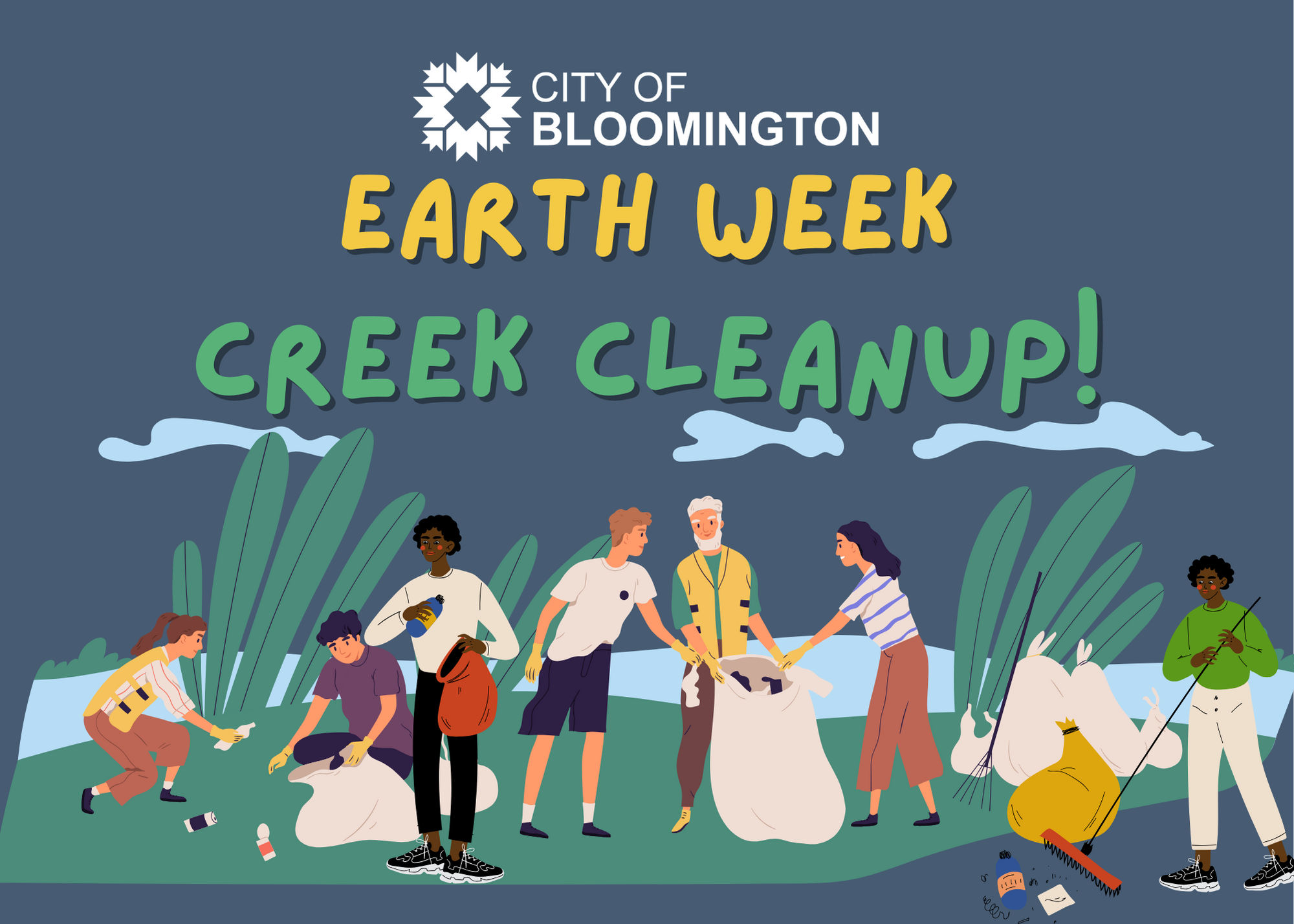Earth Week Creek Cleanup Graphic