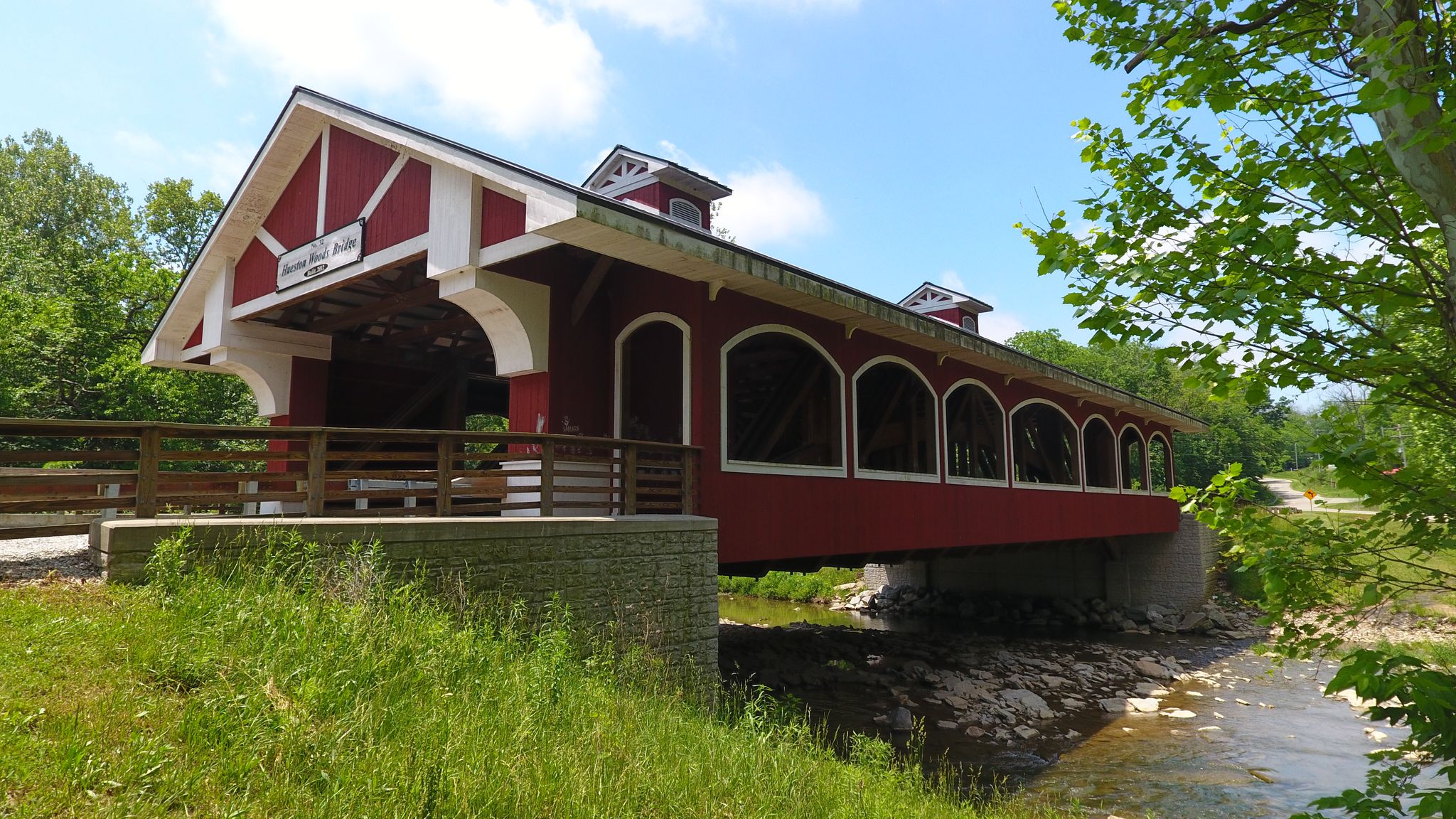 covered bridge at hueston woods state park