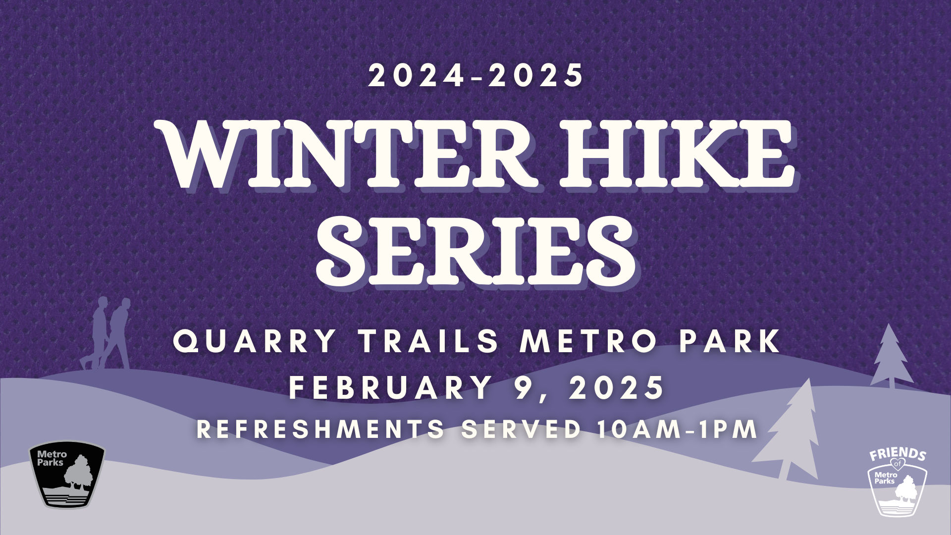 Quarry Trails Winter Hike Graphic 2025