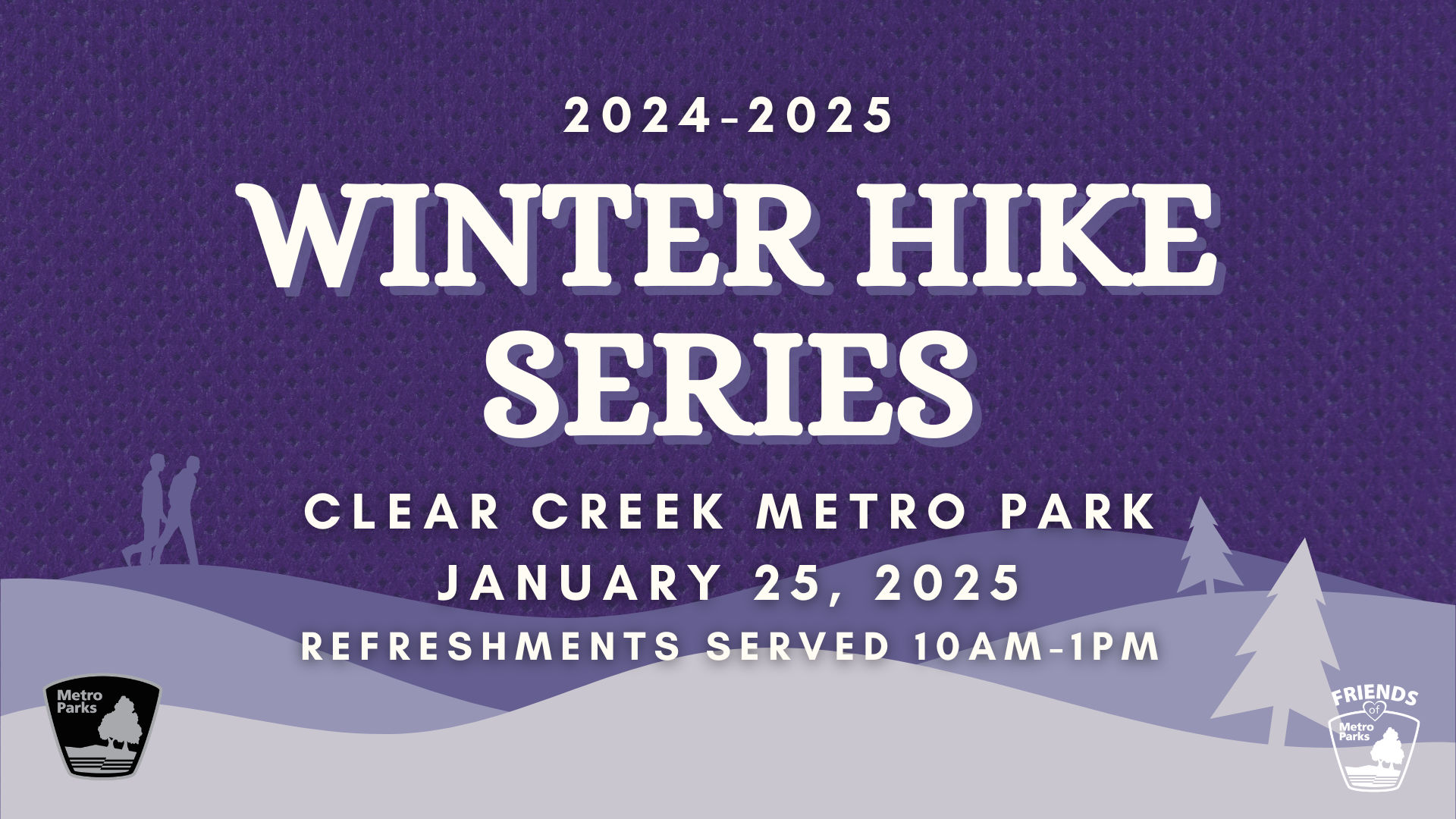 Clear Creek Winter Hike Graphic 2025