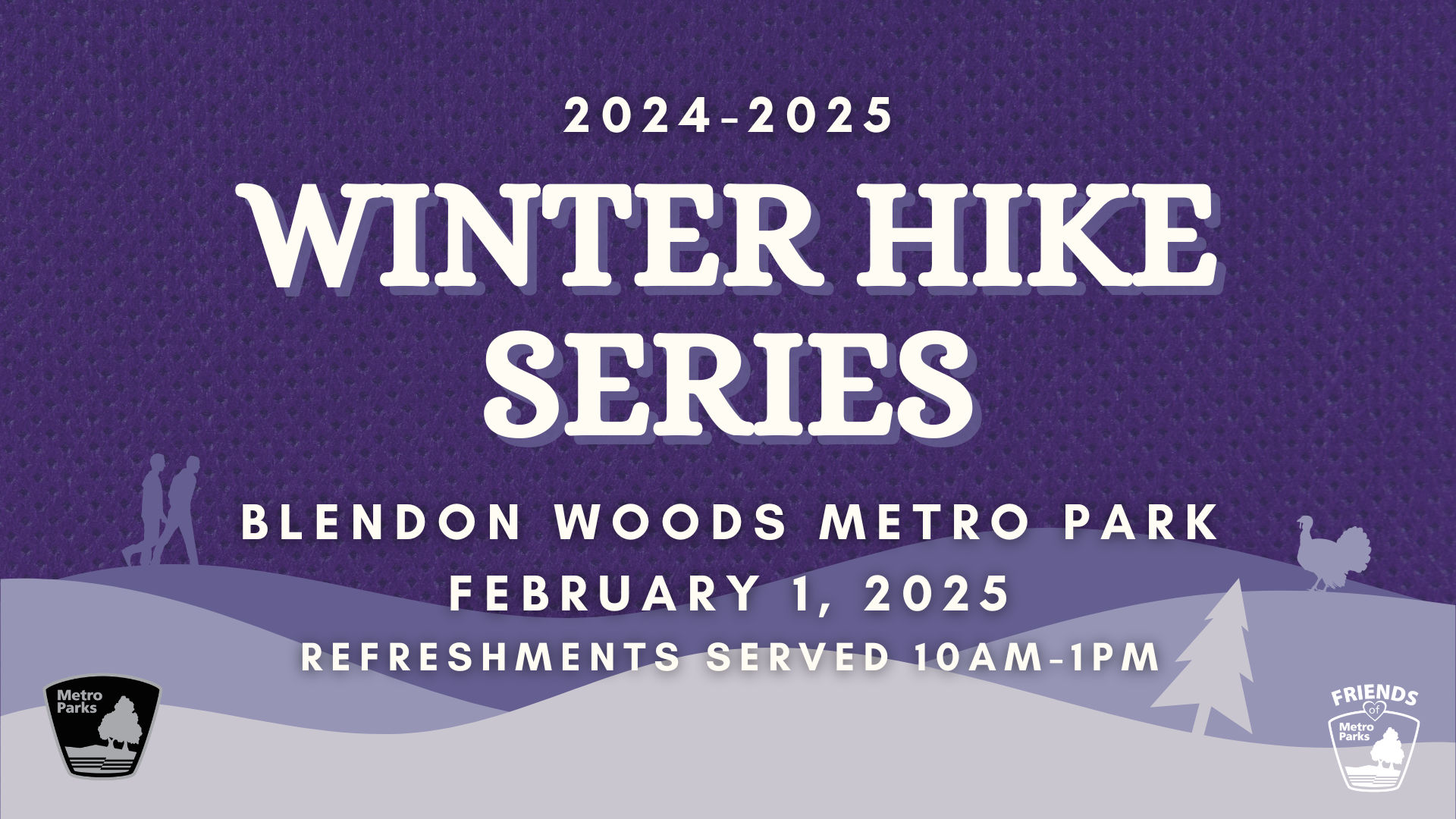 Blendon Woods Winter Hike Graphic 2025